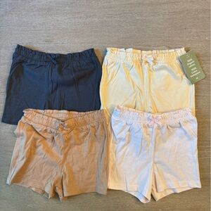 H&M Toddler Comfy Cotton Shorts - Black, Tan, Light Pink, and Yellow